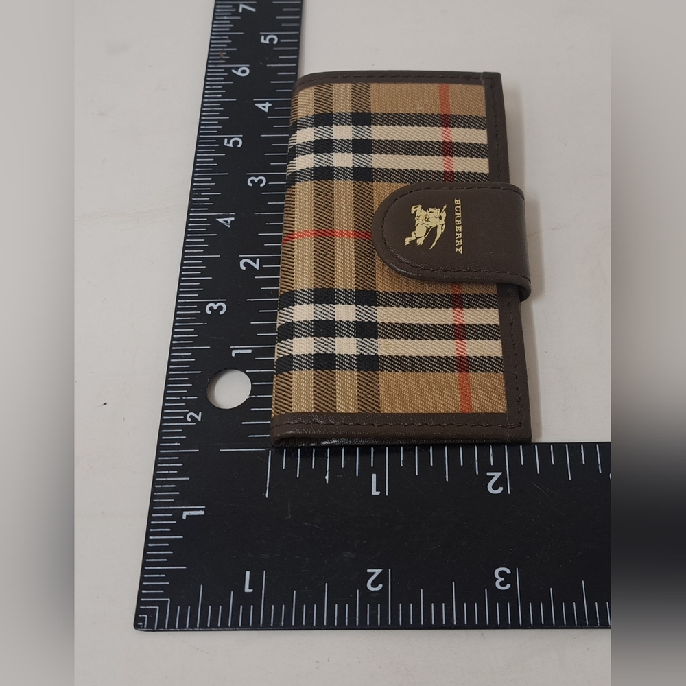 Vintage Burberry Key Holder Wallet Calfskin Nova Check 4 Keys Nishikaw Y2K - Picture 8 of 12
